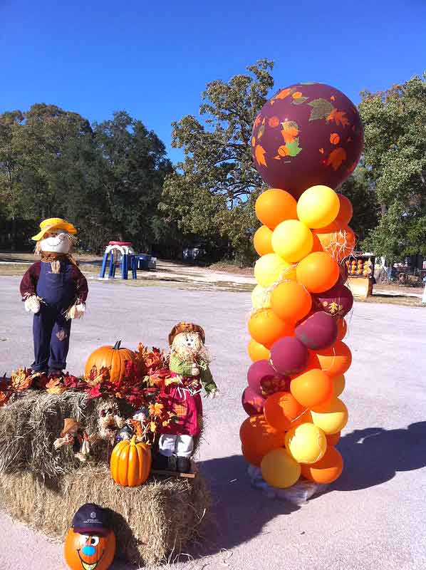 balloon columns fall